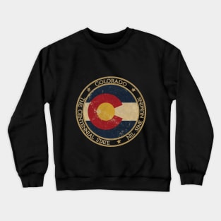 Vintage Colorado USA United States of America American State Flag Crewneck Sweatshirt